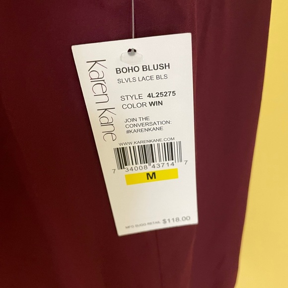 NWT- Karen Kane Boho Blush Top - Picture 2 of 5